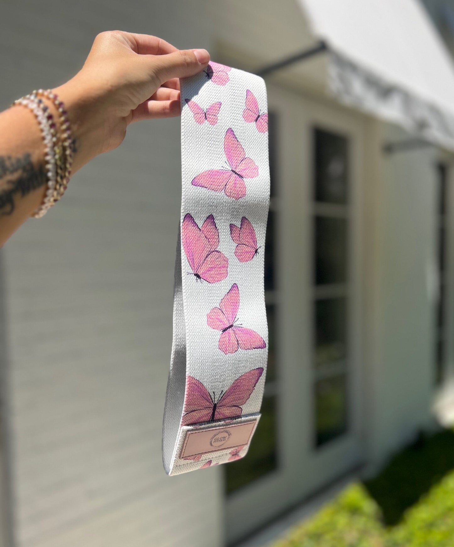 Medium Resistance Booty Band - Pink Butterfly