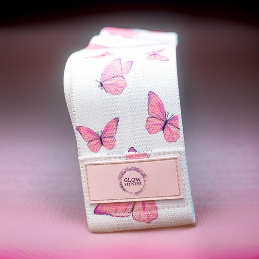 Medium Resistance Booty Band - Pink Butterfly